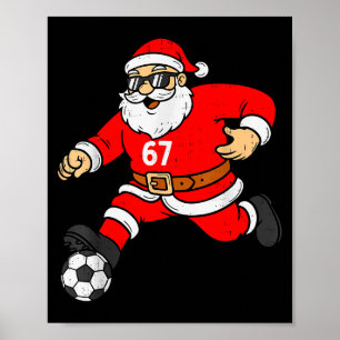 67 Fußball Santa Six Seven Meme Weihnachten Sport Poster