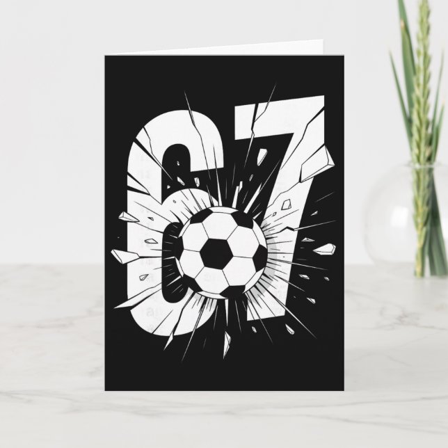 67 Fußball Sechs Sieben 6 7 Meme 67 _2  Karte (Vorderseite)