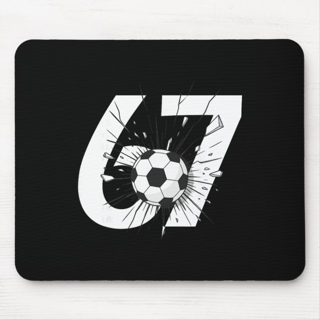 67 Fußball Sechs Sieben 6 7 Meme 67 _3  Mousepad (Vorne)
