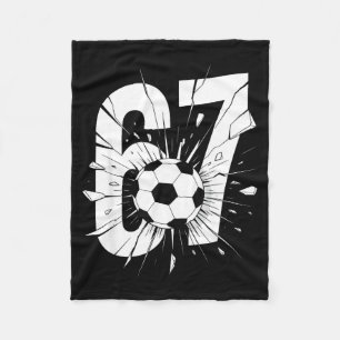 67 Fußball Sechs Sieben 6 7 Meme 67 Fleecedecke
