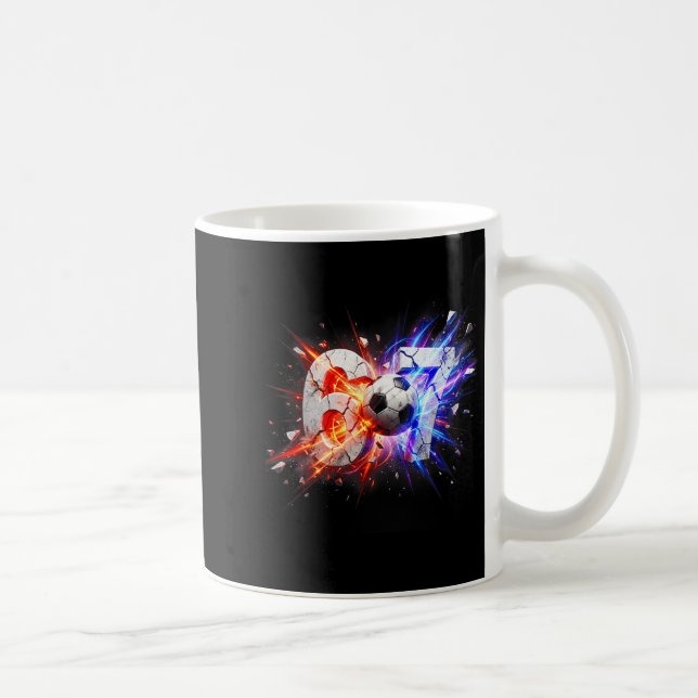 67 Fußball Sechs Sieben 6 7 Meme 67  Kaffeetasse (Rechts)