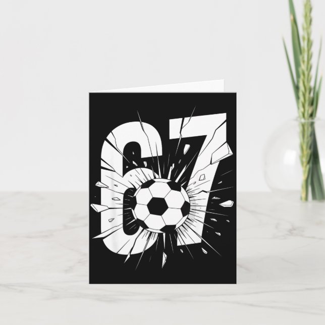 67 Fußball Sechs Sieben 6 7 Meme 67  Karte (Vorderseite)