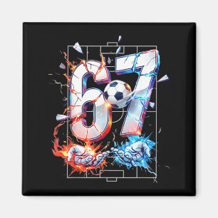 67 Fußball Sechs Sieben Fußball 6 7 Kinder Jungen  Magnet