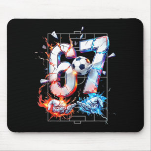 67 Fußball Sechs Sieben Fußball 6 7 Kinder Jungen Mousepad