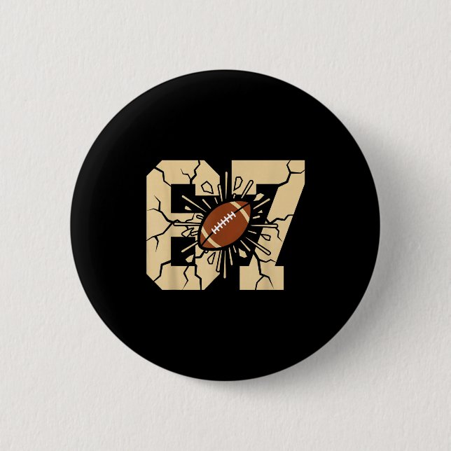67 Fußball Six Seven 6 7 Meme - Lustig 6-7 Drip Am Button (Vorderseite)