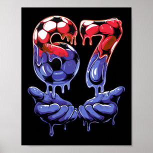 67 Fußballhemd für Jungen — Kinder 67 T-Shirt, Fuß Poster
