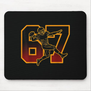 67 Fußballspieler Meme Jungen Mädchen Offensive Li Mousepad