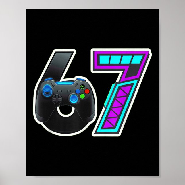 67 Gamer Konsole Controller Design  Poster (Vorne)
