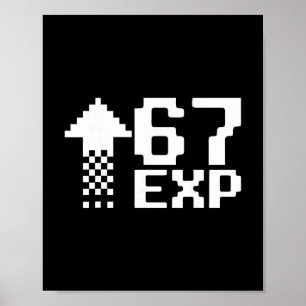 67 Gaming Kids Drip Meme Lustig Six Seven Gen Alph Poster