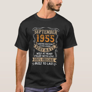 67. Geburtstag 1955 Jahre alter Retro Vintag Septe T-Shirt