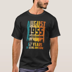 67. Geburtstag 67 Jahre großartig seit August 1955 T-Shirt