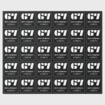 67. Geburtstag: Art Deco Inspiriert Look "67" & Na