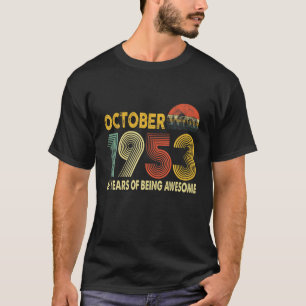 67. Geburtstag Retro Vintag Oktober 1953 Geschenk T-Shirt