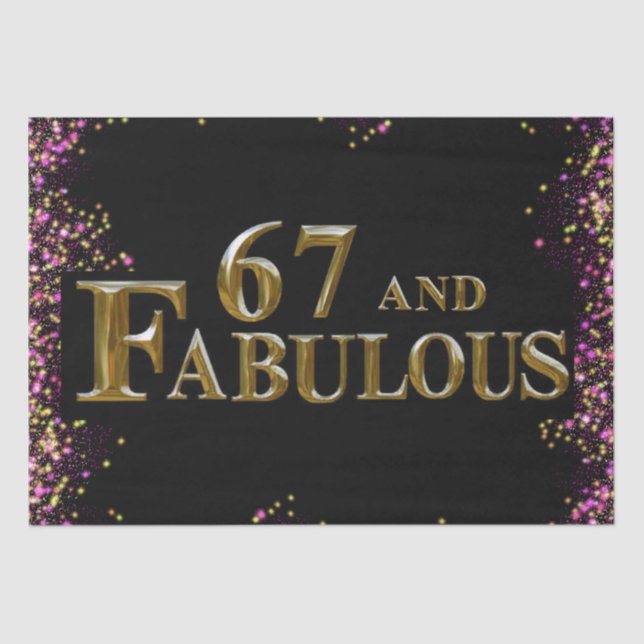 67. Geburtstag Seidenpapier (Vorderseite)