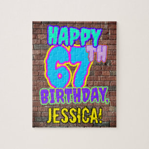 67. Geburtstag ~ Spaß, Urban Graffiti Inspiriert L Puzzle