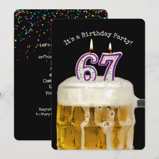 67. Geburtstags-Bier-Party Einladung