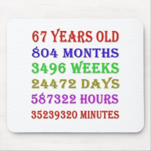 67. Geburtstagsfeiertage Mousepad