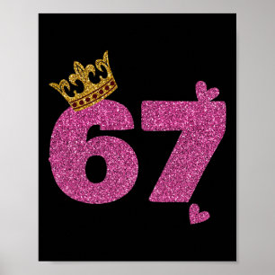 67. Geburtstagskrone 67 Jahre alt Bday Poster