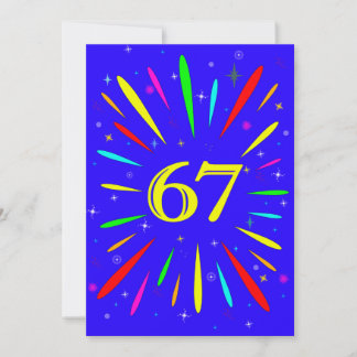 67. Geburtstagsparty Einladung Explosion