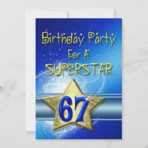 67. Geburtstagsparty Einladung für einen Superstar