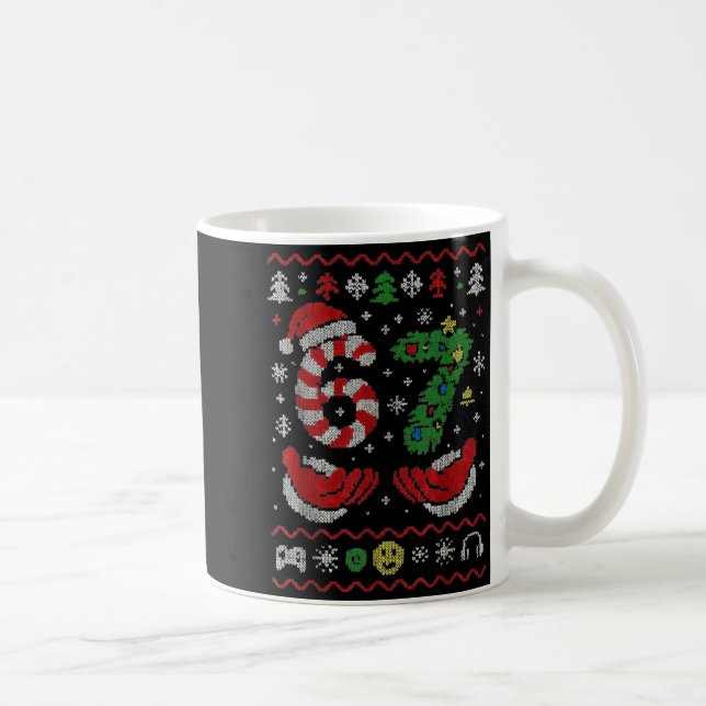 67 Gen Alpha Meme Ugly Christmas 6 7 Family Matchi Kaffeetasse (Rechts)