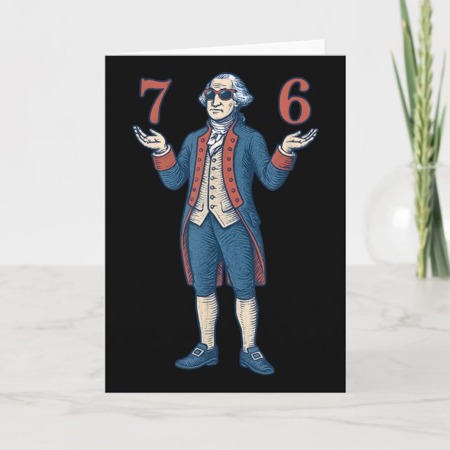67 George Washington 7 6 Meme Sechs Sieben 6-7 4.  Karte (Vorderseite)