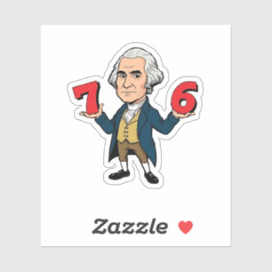 67 George Washington 7-6 Six Seven Meme 67 Aufkleber