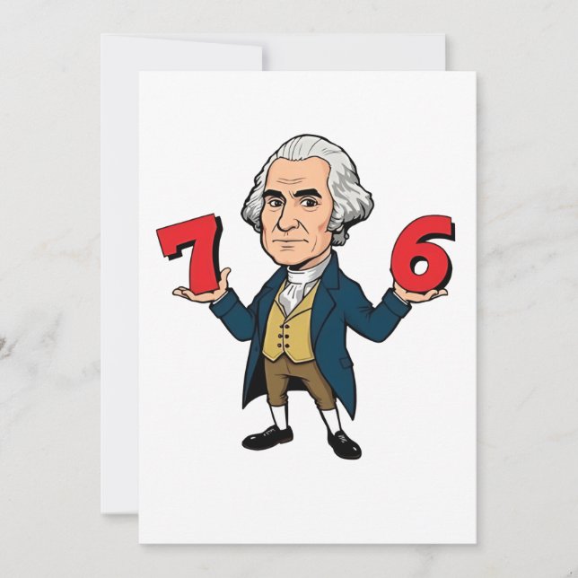 67 George Washington 7-6 Six Seven Meme 67 Dankeskarte (Vorderseite)