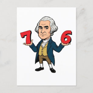67 George Washington 7-6 Six Seven Meme 67 Feiertagspostkarte