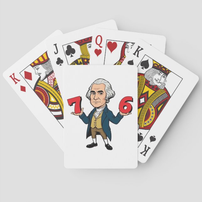 67 George Washington 7-6 Six Seven Meme 67 Spielkarten (Rückseite)