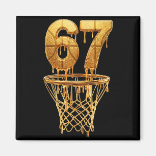 67 Gold Drip Basketball 6 7 Sechs Sieben Meme Gen  Magnet
