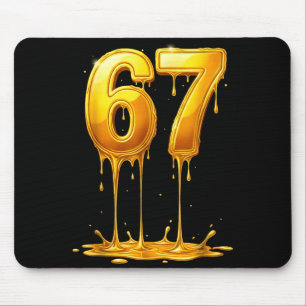 67 Gold Drip Lustig Six Seven Meme Jungen Kinder 6 Mousepad
