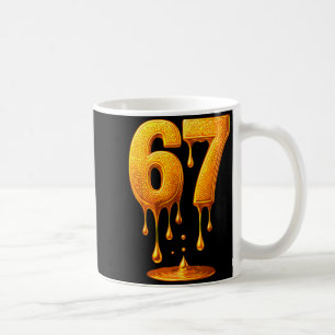 67 Gold Drip Six Seven Lustiges Meme Kaffeetasse