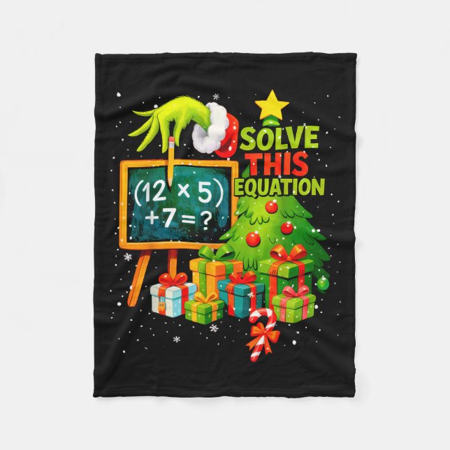 67 Grüner Lehrer Weihnachten Sechs Sieben Meme Bra Fleecedecke (Vorderseite)