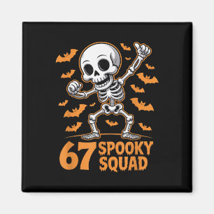67 Grusel-Trupp Halloween-Skelett 6 7 Meme Sechs S Magnet