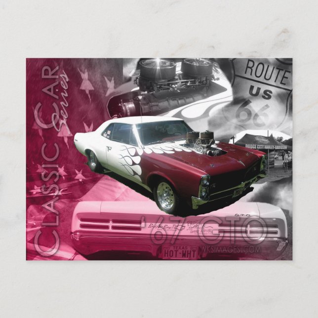 67 GTO - Classic Car Series Postkarte (Vorderseite)