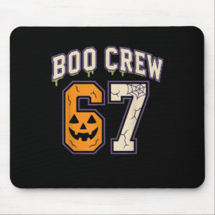 67 Halloween Boo Crew Sports Jersey Brainrot Meme Mousepad