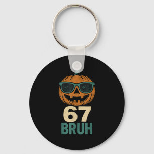 67 Halloween Bruh Pumpkin 6-7 Meme Gen Alpha Slang Schlüsselanhänger