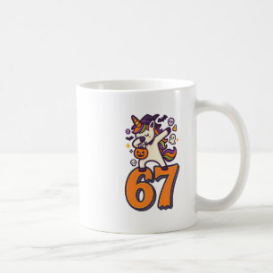 67 Halloween Einhorn Brainrot Meme Sechs Sieben Mä Kaffeetasse