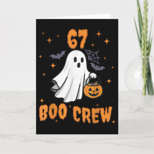 67 Halloween Geist Boo Crew Passende lustige Gehir Karte