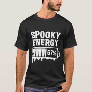 67 Halloween Gruselige Energie Brainrot Meme Sechs T-Shirt