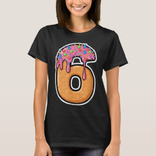 67 Halloween-Kostüm passende Nummer 6 Schmelzendes T-Shirt