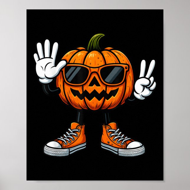 67 Halloween-Kürbis lustiger Brainrot-Meme Kinder  Poster (Vorne)