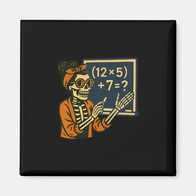 67 Halloween-Lehrer Skeleton Sechs Sieben Meme-Geh Magnet (Vorne)
