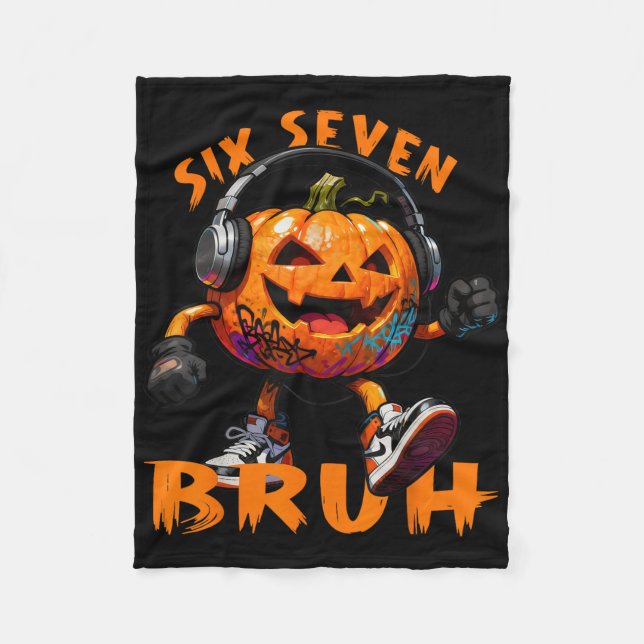 67 Halloween Lustiger Sechs Sieben Meme Brainrot K Fleecedecke (Vorderseite)