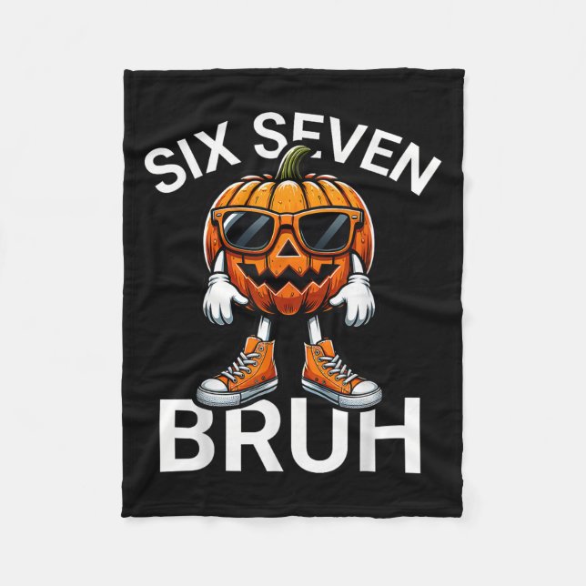 67 Halloween Lustiger Sechs Sieben Meme Brainrot K Fleecedecke (Vorderseite)