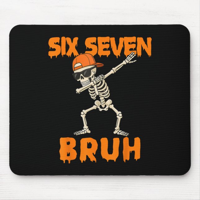 67 Halloween Lustiger Sechs Sieben Meme Brainrot K Mousepad (Vorne)