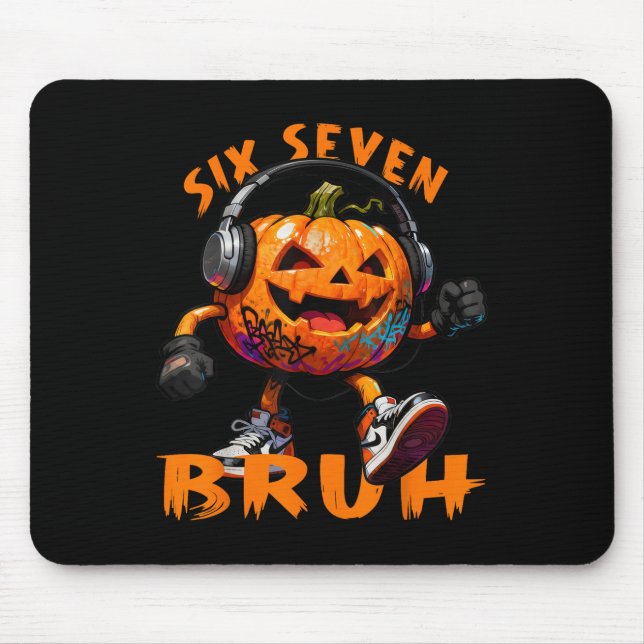 67 Halloween Lustiger Sechs Sieben Meme Brainrot K Mousepad (Vorne)