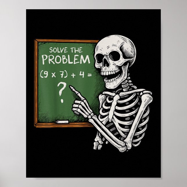 67 Halloween Math Funny Six Seven Meme Brainrot Sk Poster (Vorne)