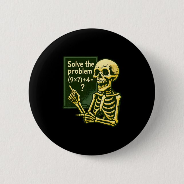 67 Halloween Mathe Lustig Sechs Sieben Meme Brainr Button (Vorderseite)